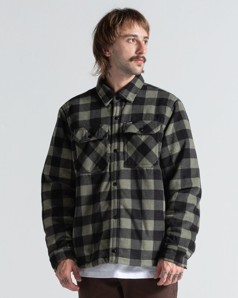 Jaqueta Leve Volcom Bowered Lined Dark Olive