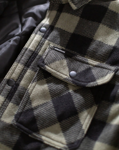 Jaqueta Leve Volcom Bowered Lined Dark Olive