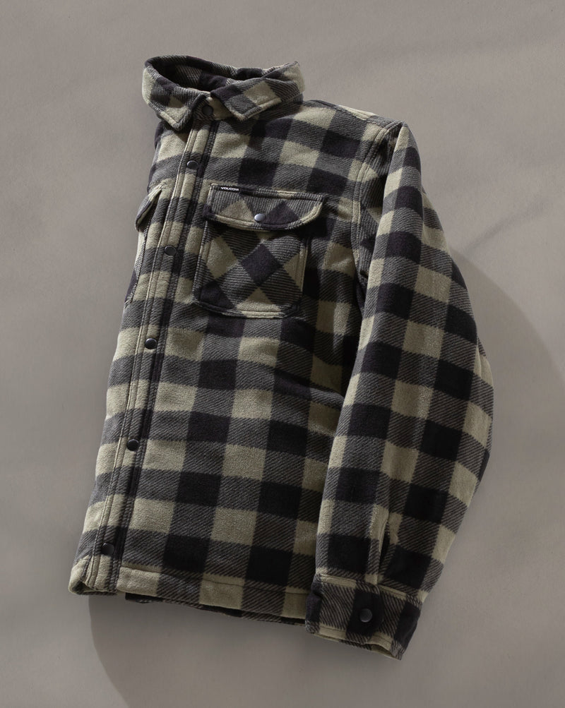 Jaqueta Leve Volcom Bowered Lined Dark Olive