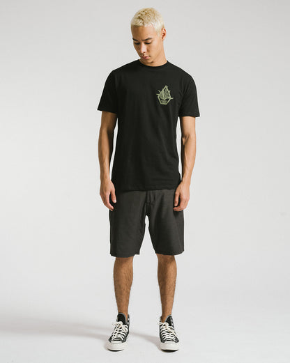 Bermuda Híbrida Volcom Frickin Cross Shred Slub Black