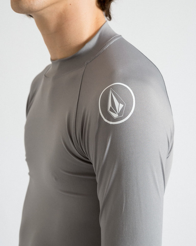 Lycra Volcom Manga Curta Lido Stone Chumbo