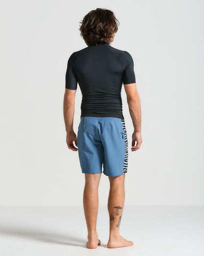 Lycra Volcom Manga Curta Circle Stone Preta