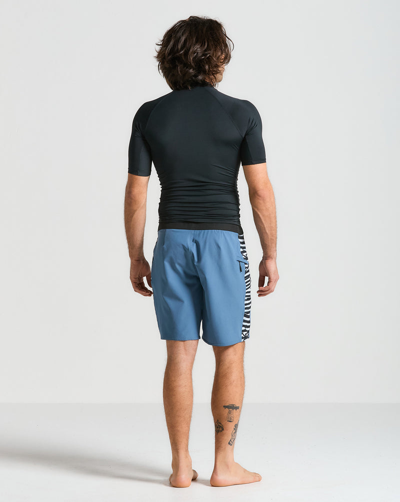 Lycra Volcom Manga Curta Circle Stone Preta