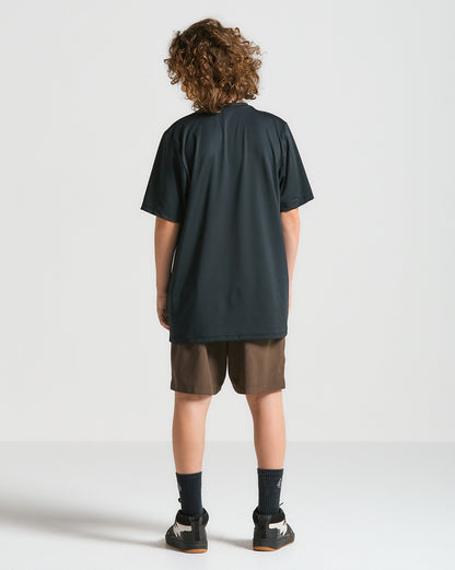 Lycra Volcom Manga Curta Iconic Stone Preta