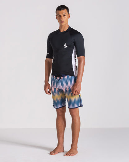 Lycra Volcom Lido Solid Preta Manga Curta