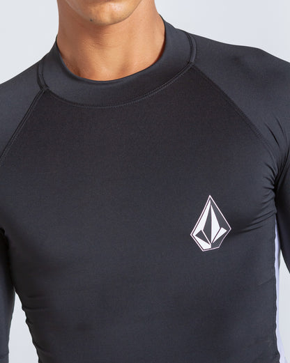 Lycra Volcom Lido Solid Preta Manga Curta