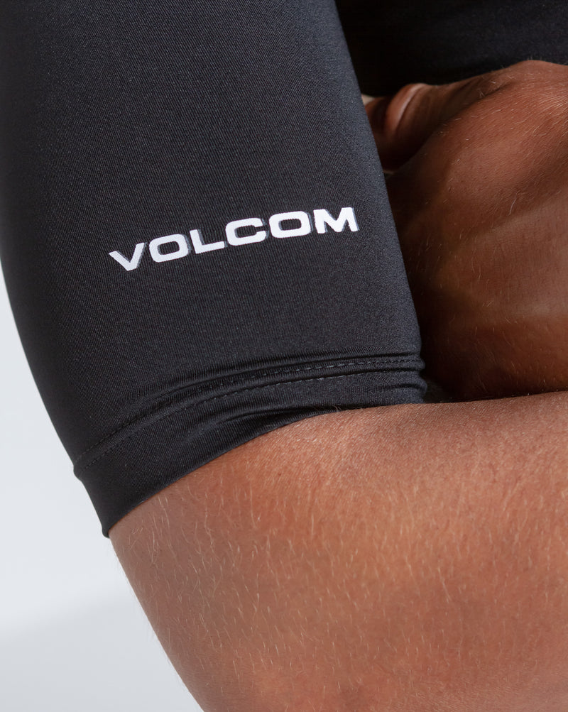 Lycra Volcom Lido Solid Preta Manga Curta