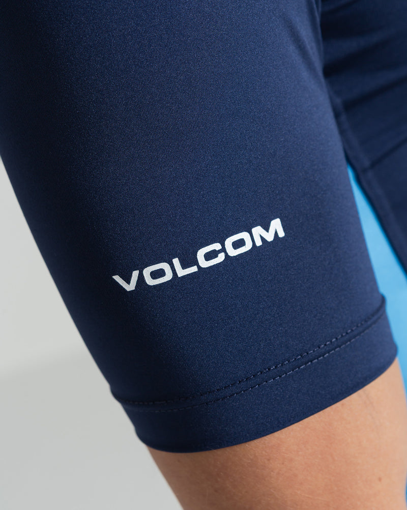 Lycra Volcom Lido Solid Azul Marinho Manga Curta