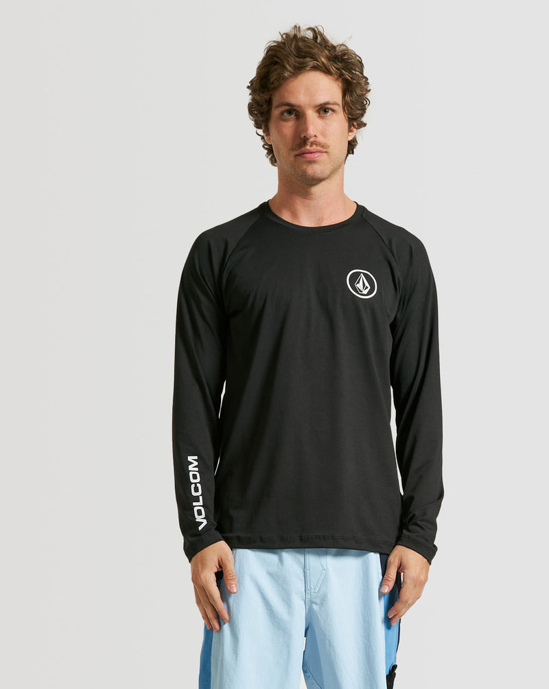Lycra Volcom Manga Longa Lido Stone Preta
