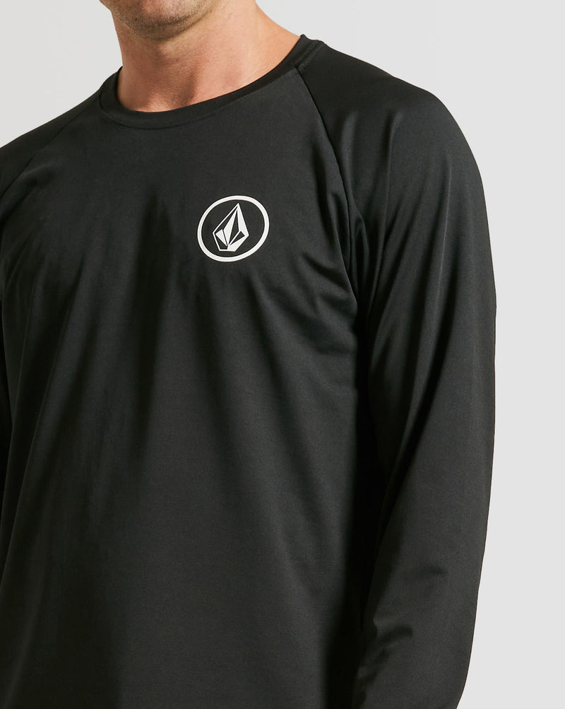 Lycra Volcom Manga Longa Lido Stone Preta