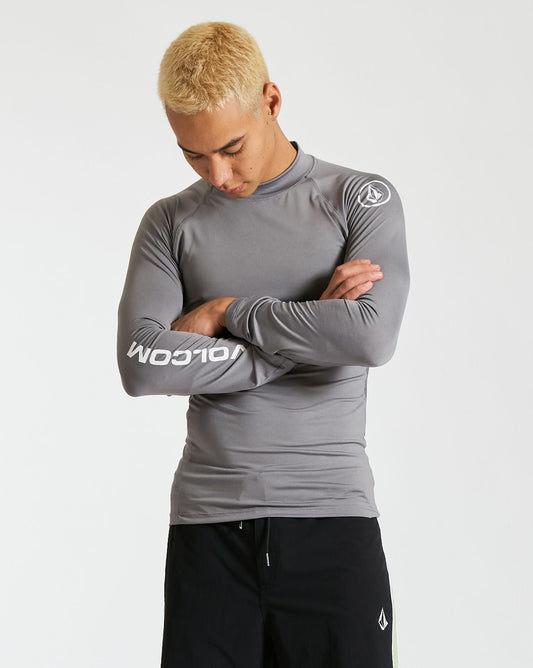 Lycra Volcom Manga Longa Lido Stone Chumbo