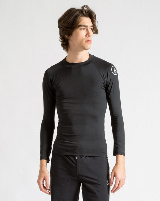 Lycra Volcom Manga Longa Lido Stone Preta