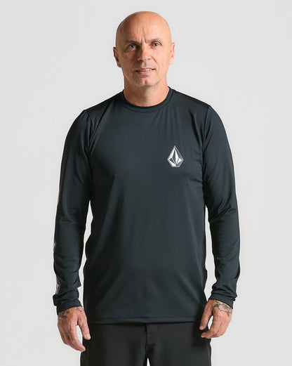 Lycra Volcom Manga Longa Iconic Stone Preta