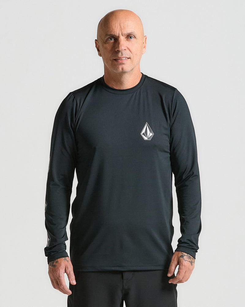 Lycra Volcom Manga Longa Iconic Stone Preta