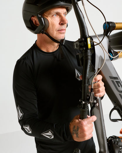 Lycra Volcom Manga Longa Iconic Stone Preta