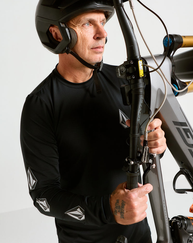 Lycra Volcom Manga Longa Iconic Stone Preta