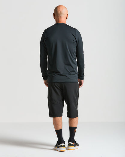 Lycra Volcom Manga Longa Iconic Stone Preta