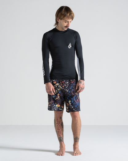 Lycra Volcom Lido Solid Preta Manga Longa