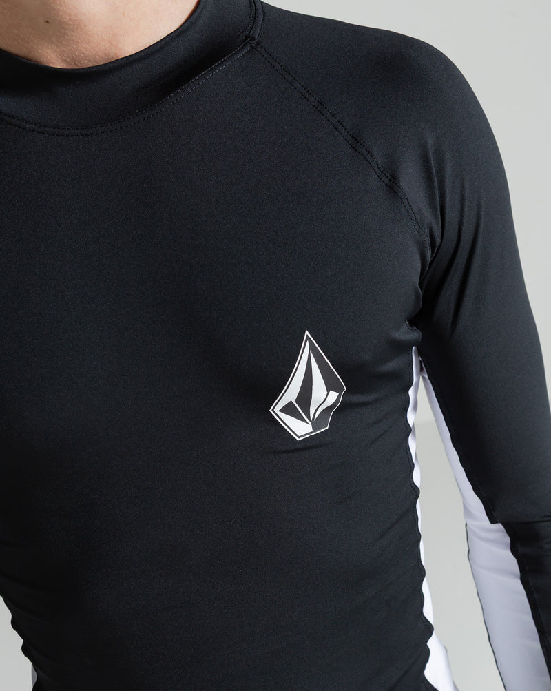 Lycra Volcom Lido Solid Preta Manga Longa