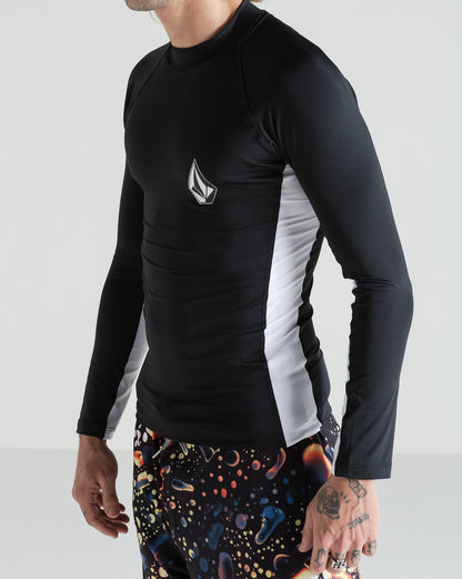Lycra Volcom Lido Solid Preta Manga Longa