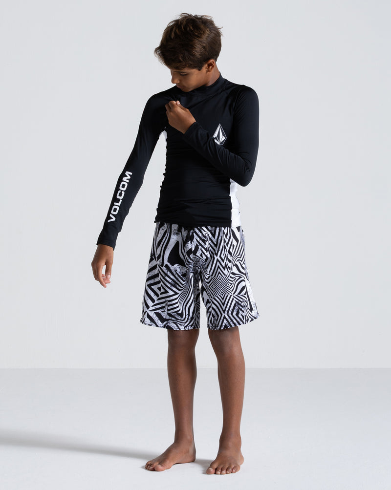 Lycra Volcom Lido Solid Juvenil Preta