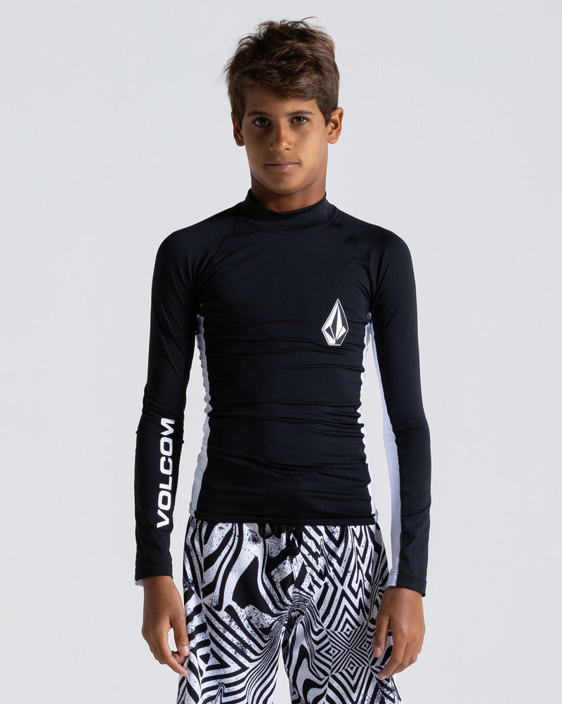 Lycra Volcom Lido Solid Juvenil Preta