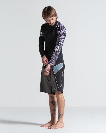 Lycra Manga Longa Volcom Spiral Stone Preta
