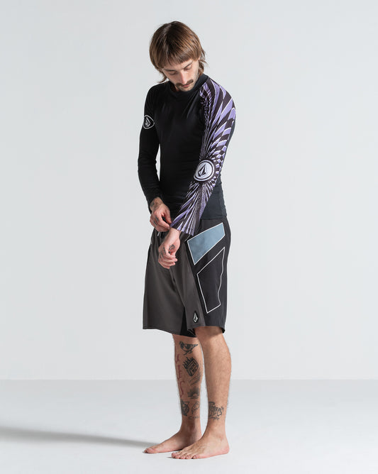 Lycra Manga Longa Volcom Spiral Stone Preta