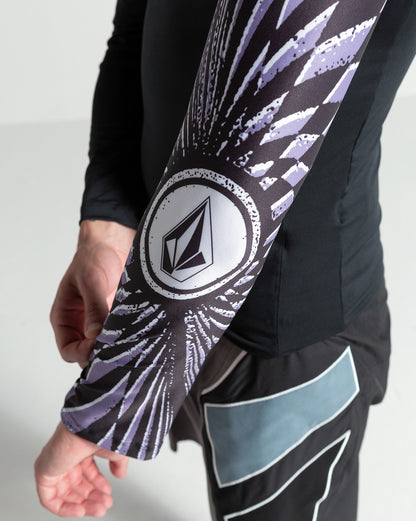 Lycra Manga Longa Volcom Spiral Stone Preta
