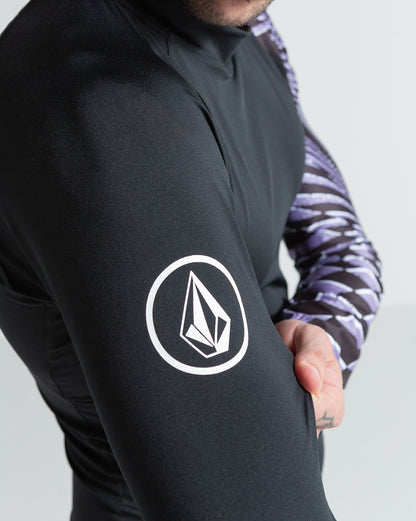 Lycra Manga Longa Volcom Spiral Stone Preta