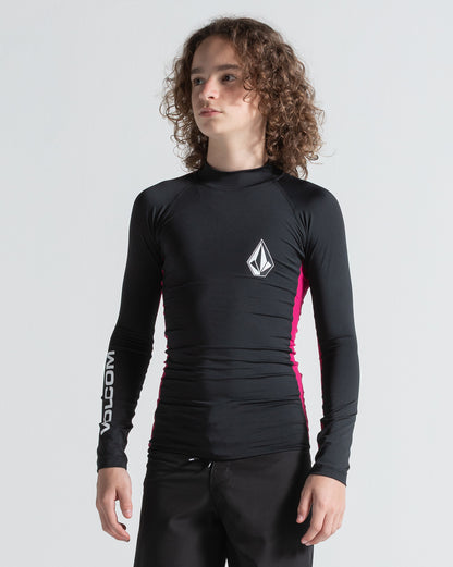 Lycra Manga Longa Volcom Lido Solid Preta