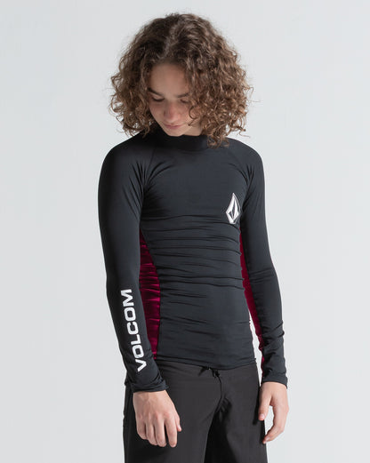 Lycra Manga Longa Volcom Lido Solid Preta