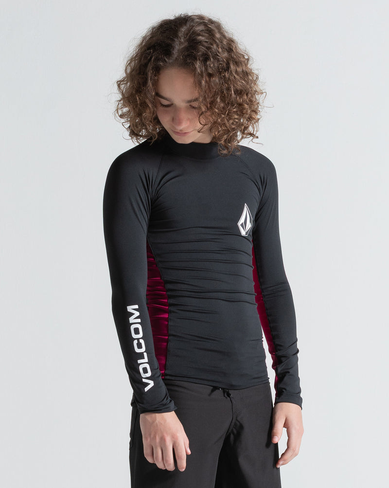 Lycra Manga Longa Volcom Lido Solid Preta