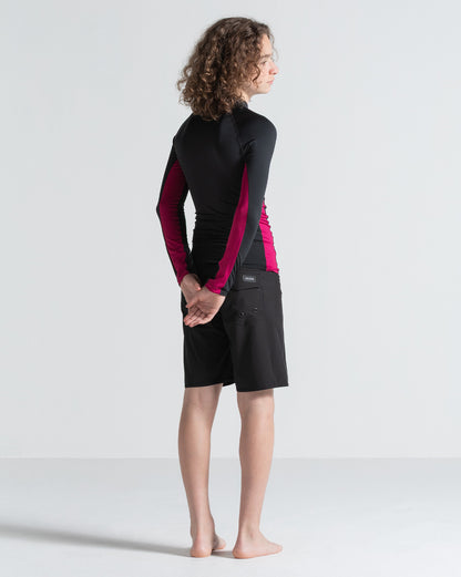 Lycra Manga Longa Volcom Lido Solid Preta