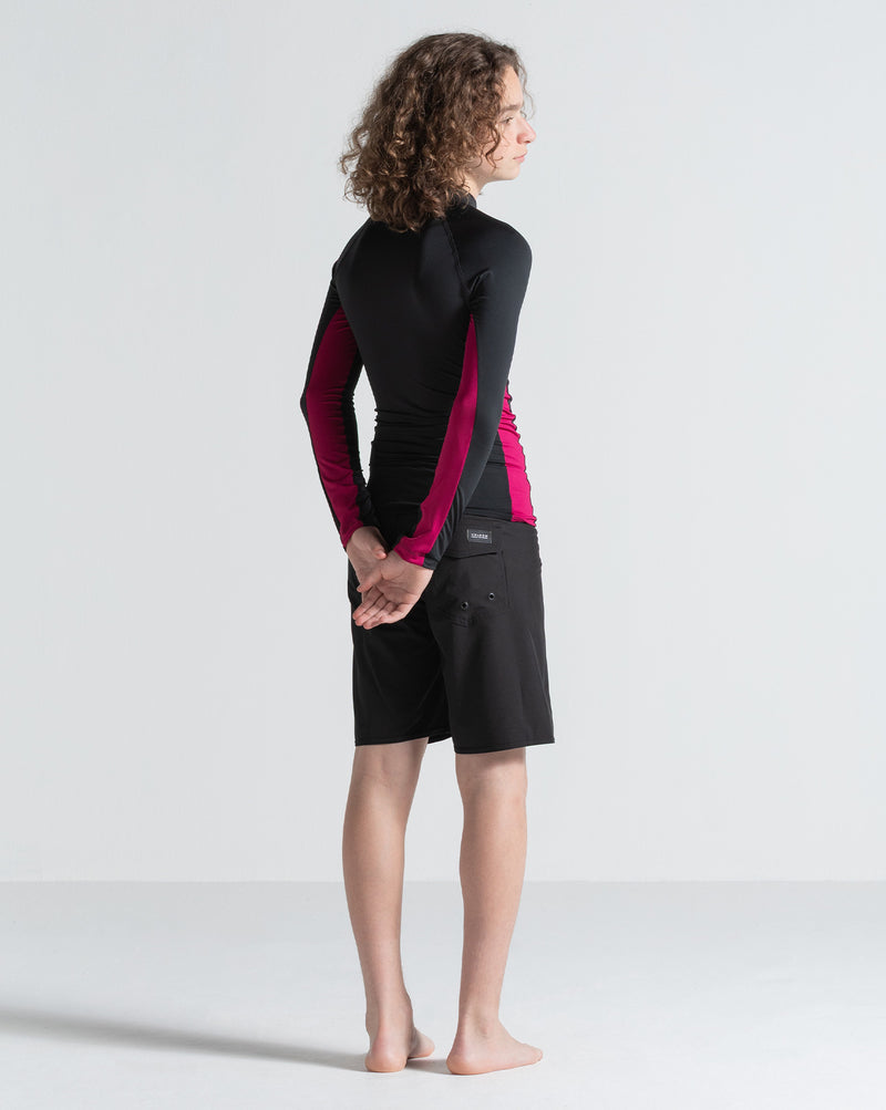 Lycra Manga Longa Volcom Lido Solid Preta