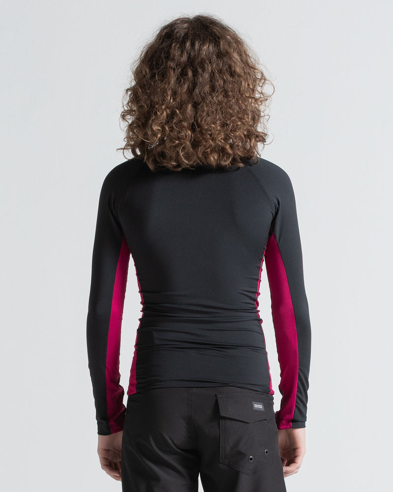 Lycra Manga Longa Volcom Lido Solid Preta