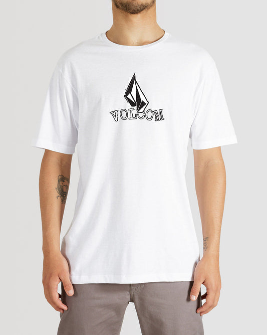 Camiseta Volcom Regular Manga Curta Supple Branca