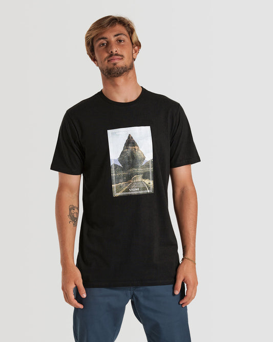 Camiseta Volcom Slim Fit Bygone Preta