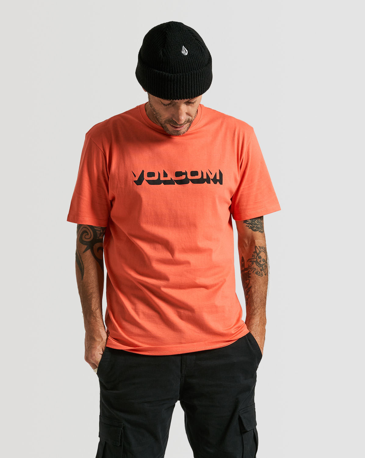 Camiseta Volcom Regular Stonedeep Vermelha