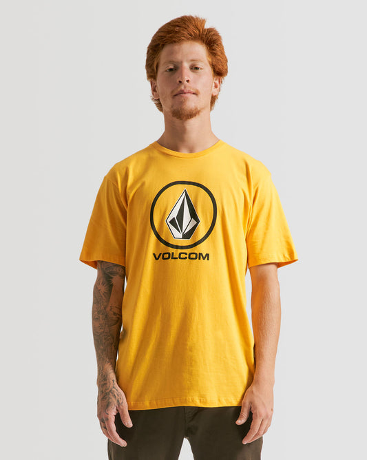 Camiseta Volcom Regular Crisp Stone Amarela