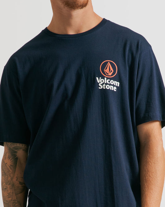 Camiseta Volcom Regular Ezduzit Marinho