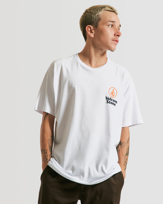 Camiseta Volcom Regular Ezduzit Branca