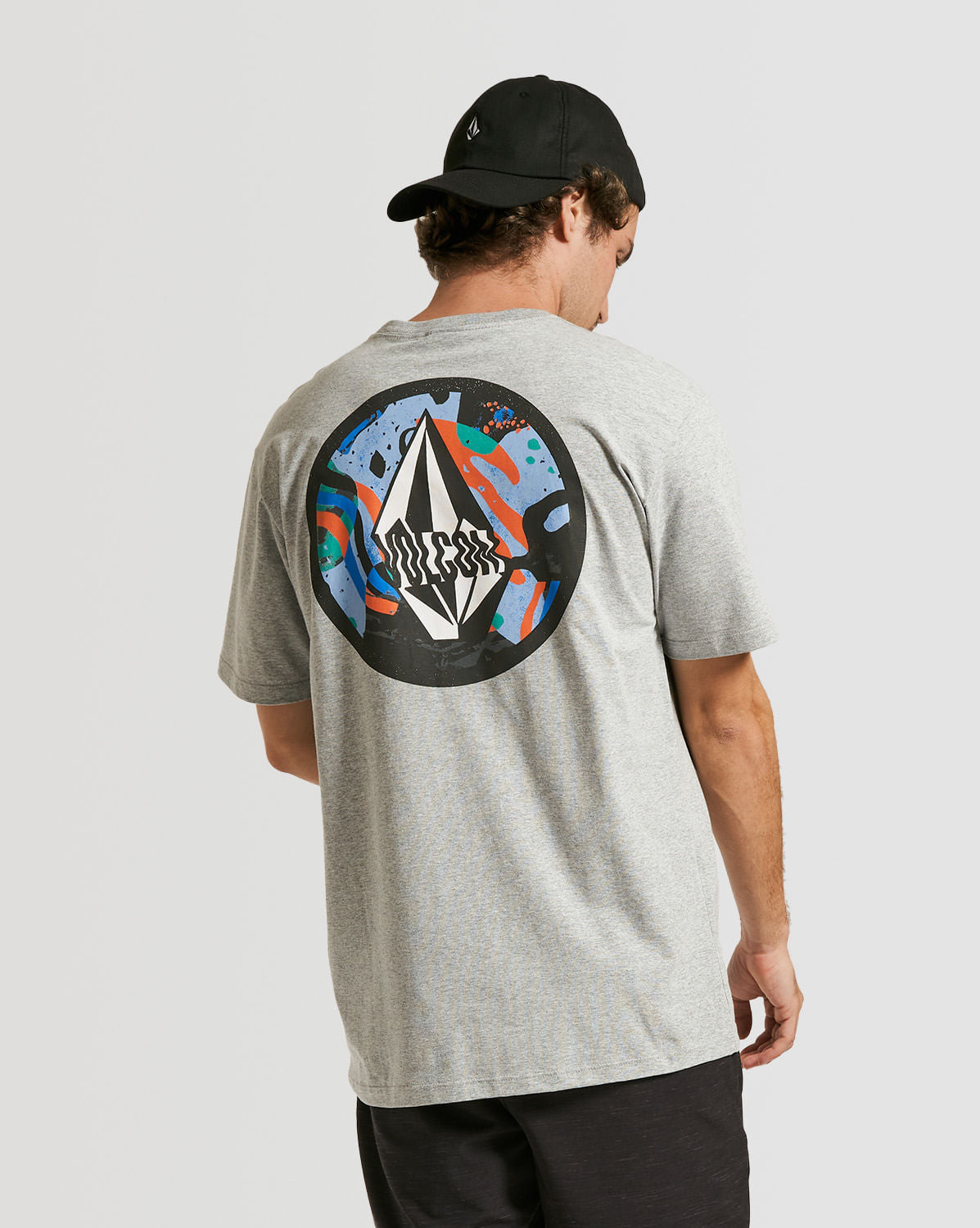 Camiseta Volcom Regular Stoney Fill Cinza