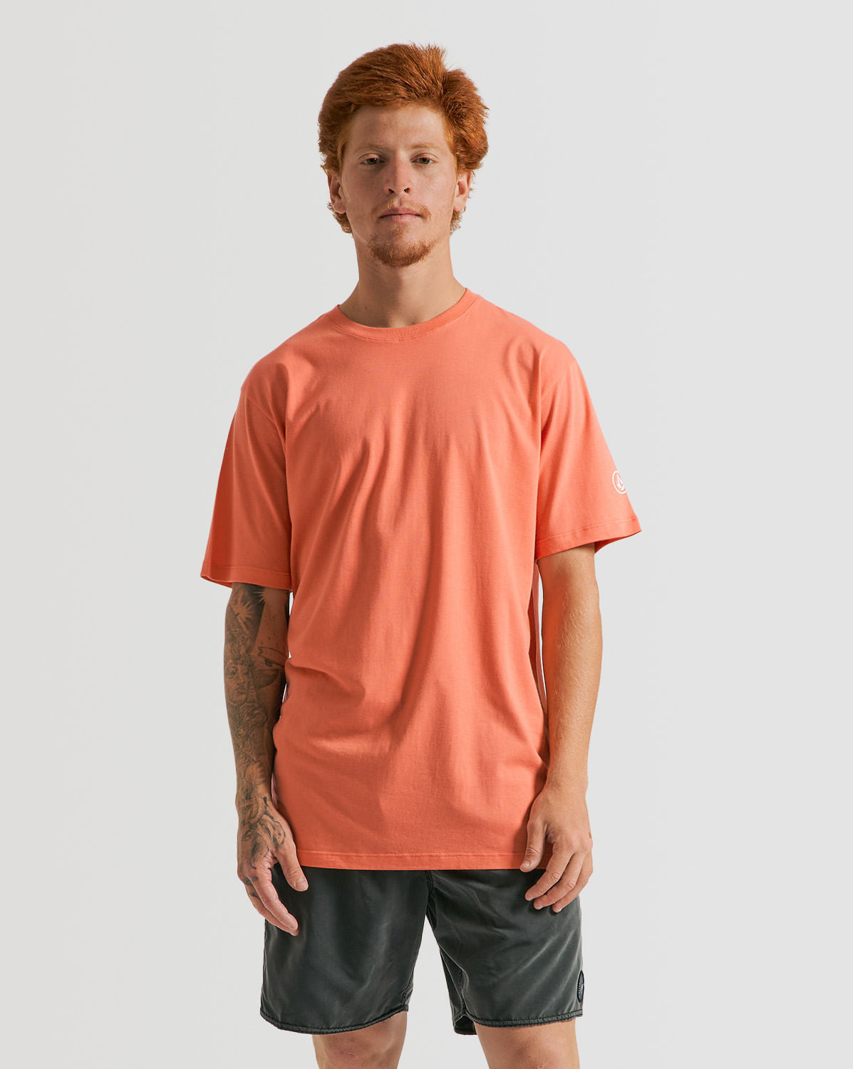 Camiseta Volcom Regular Solid Stone Vermelha