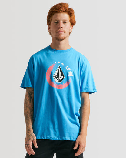 Camiseta Volcom Regular H0 Loop Azul