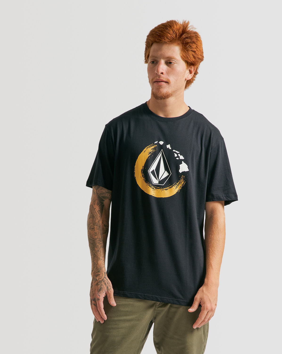 Camiseta Volcom Regular H0 Loop Preta