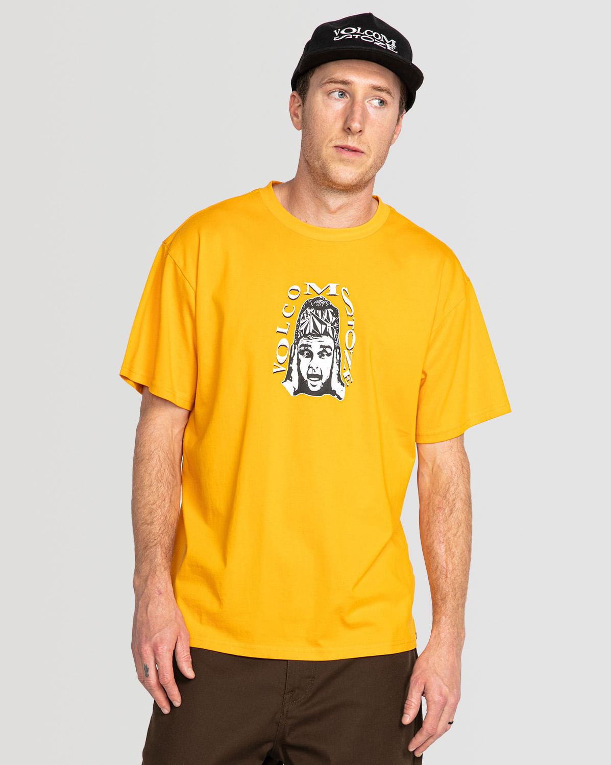 Camiseta Volcom Slim Headache Amarela