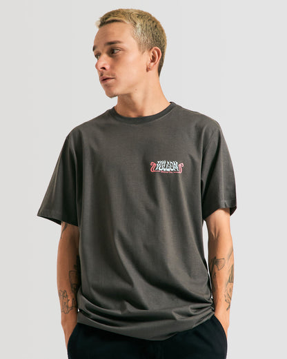 Camiseta Volcom Slim Subterraner Grafite