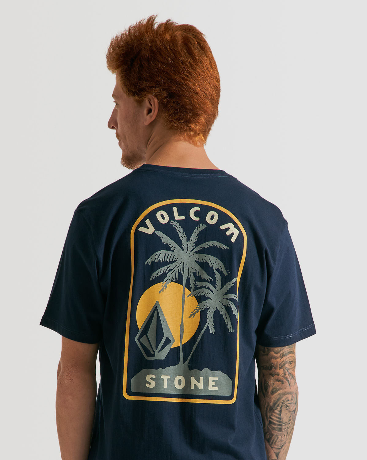 Camiseta Volcom Long Island Dazer Azul Marinho