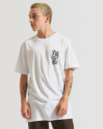 Camiseta Volcom Long Fit Sktratz Branca